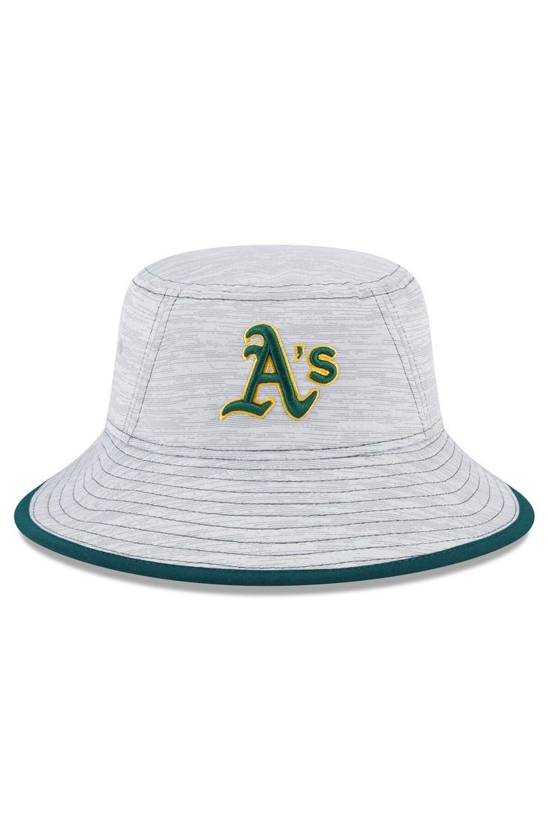 Men's New Era  Gray Oakland Athletics Game Bucket Hat, Main, color, Gray