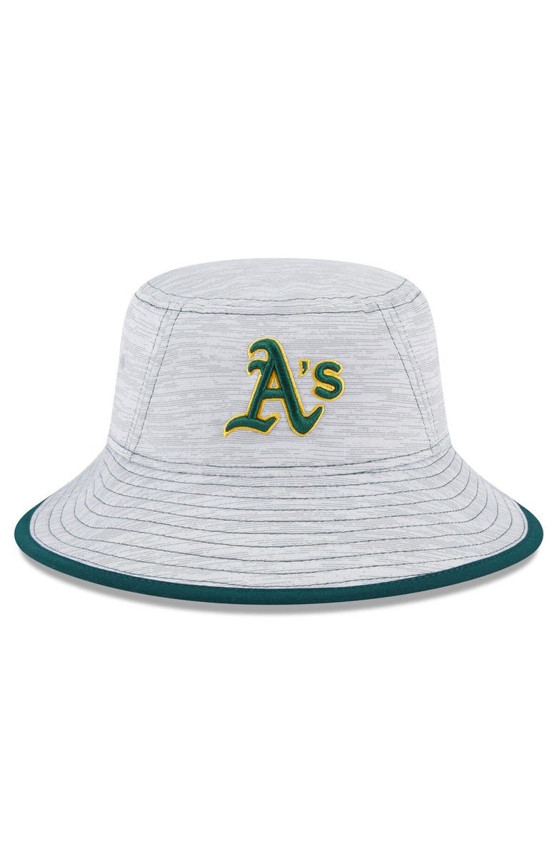 New Era Men's New Era Gray Oakland Athletics Game Bucket Hat, Main, color, Gray