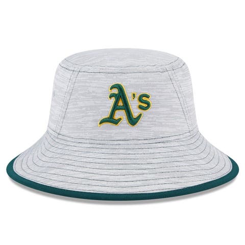 Men
s New Era  Gray Oakland Athletics Game Bucket Hat
