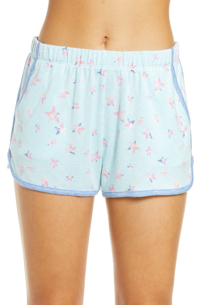 Stripe Racerback & Shorts Pajama, Alternate, color, STAR SPANGLED BLUE GLOW SD
