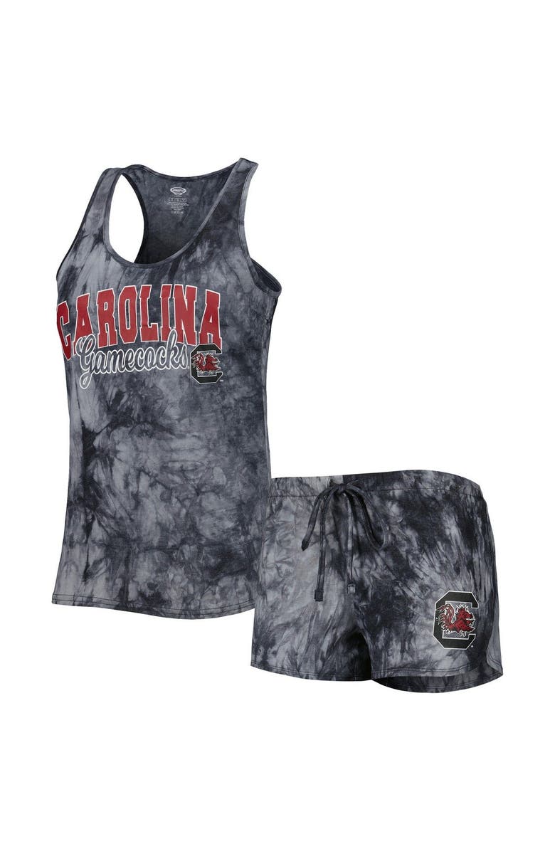 CONCEPTS SPORT Women's Concepts Sport Charcoal South Carolina Gamecocks Billboard Tie-Dye Tank and Shorts Sleep Set, Alternate, color, 
