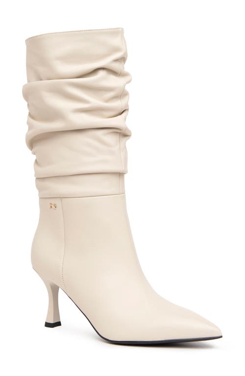 NeroGiardini Slouchy Pointed Toe Boot in White 