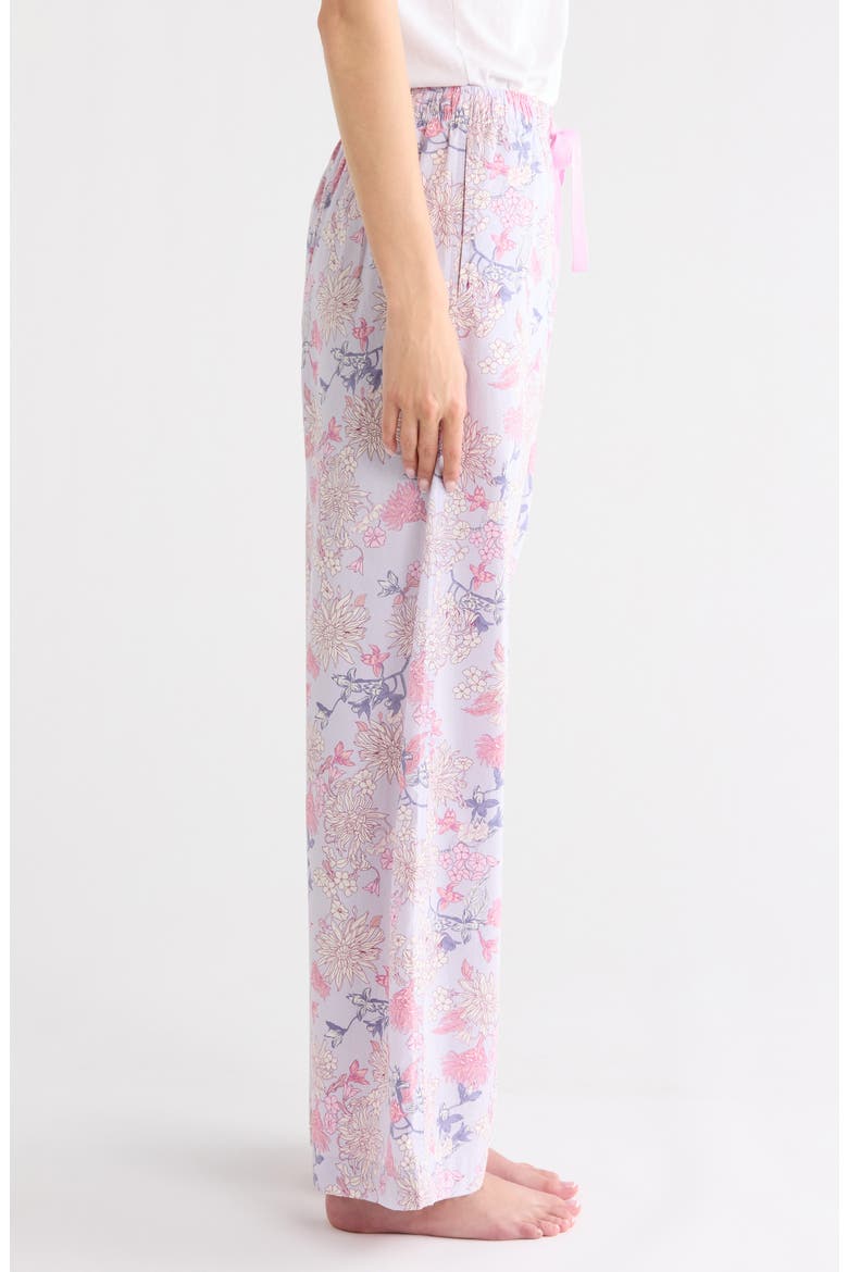 Cotton Poplin Pajama Pants, Alternate, color, PURPLE WILD FLOWER