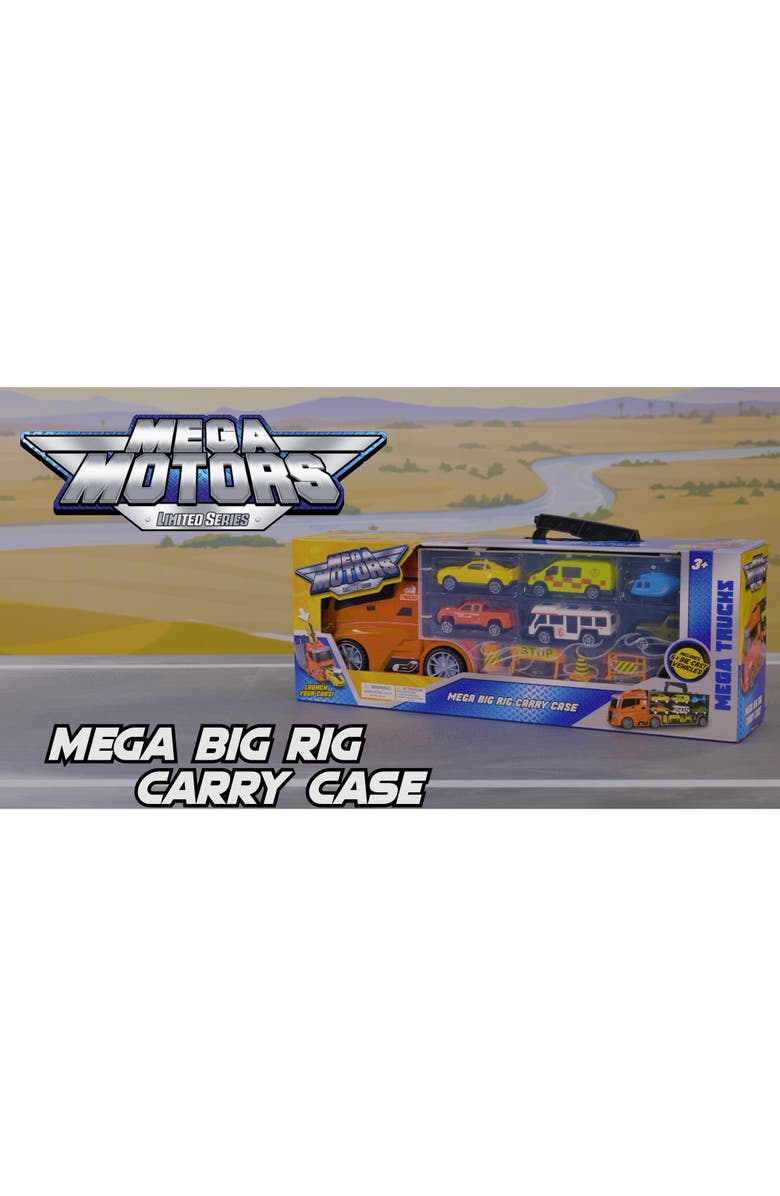 Sinco Mighty Motors Mega Big Rig Carry Case Red 15.75" Age 3+, Alternate, color, 