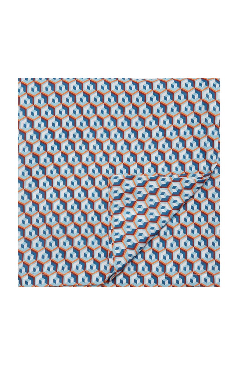 La DoubleJ Medium Tablecloth (180X280) Cubi Blue, Main, color, Cubi Blue