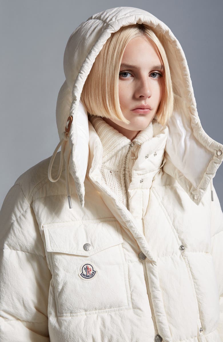 Moncler Karakorum Cotton Hooded Down Jacket, Alternate, color,