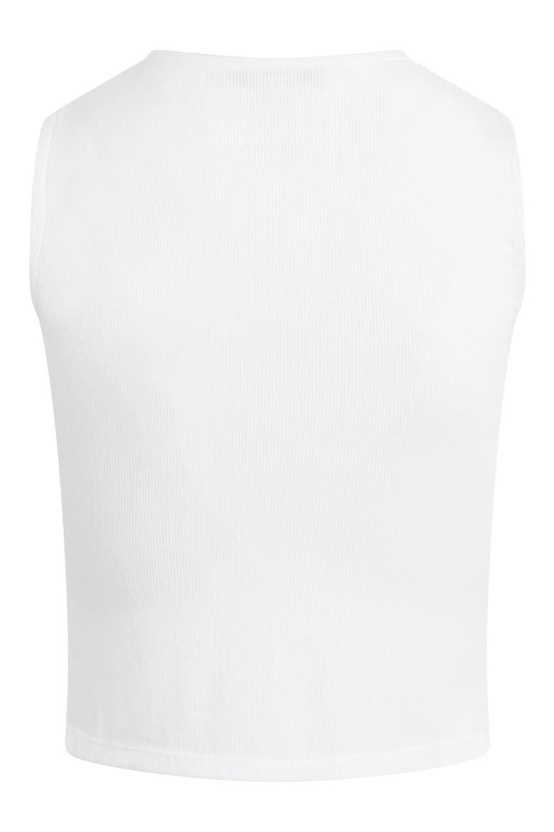 The Dalia Rib Button Front Crop Top, Alternate, color, WHITE