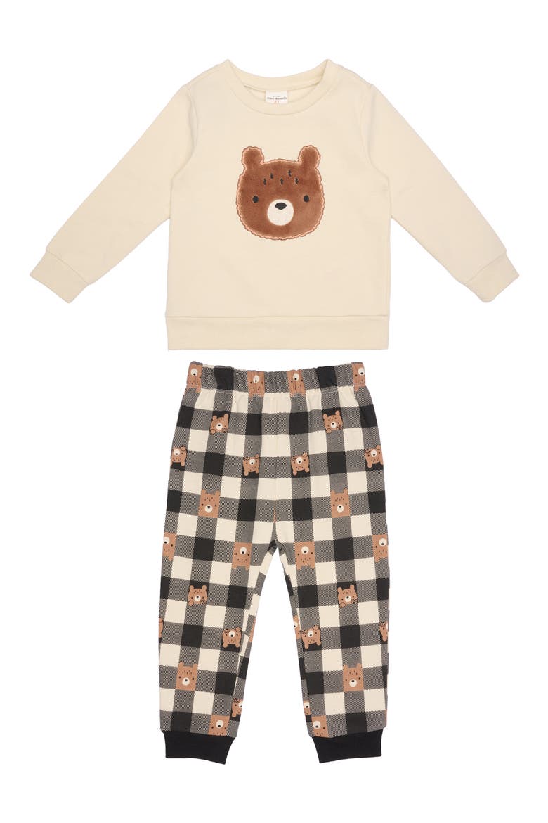 Kids' Sweatshirt & Joggers Set, Main, color, OFF WHITE BEAR