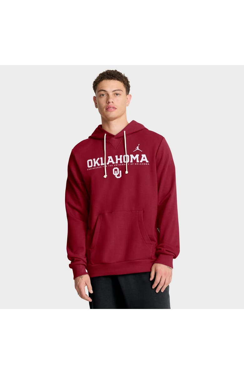 Jordan Brand Men's Jordan Brand Crimson Oklahoma Sooners 2025 Sideline Standard Issue Dri-FIT Hoodie, Main, color, 