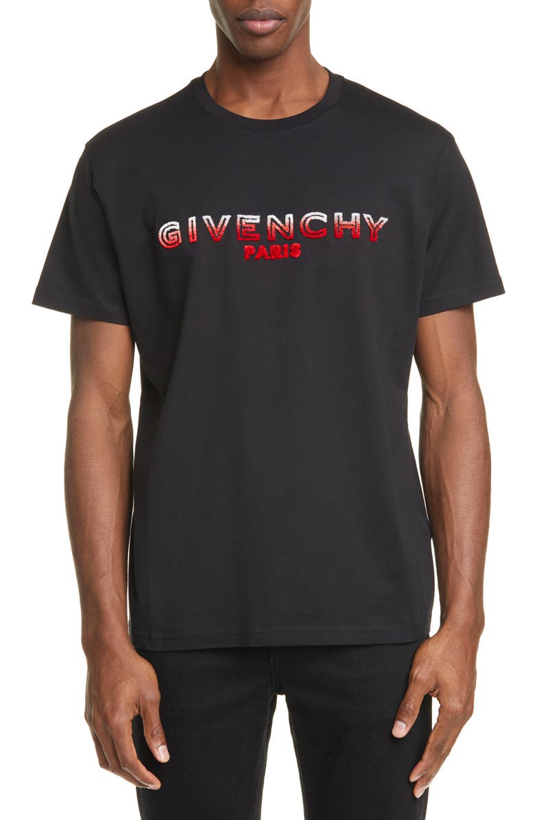 Givenchy Logo Embroidered T-Shirt, Main, color, 