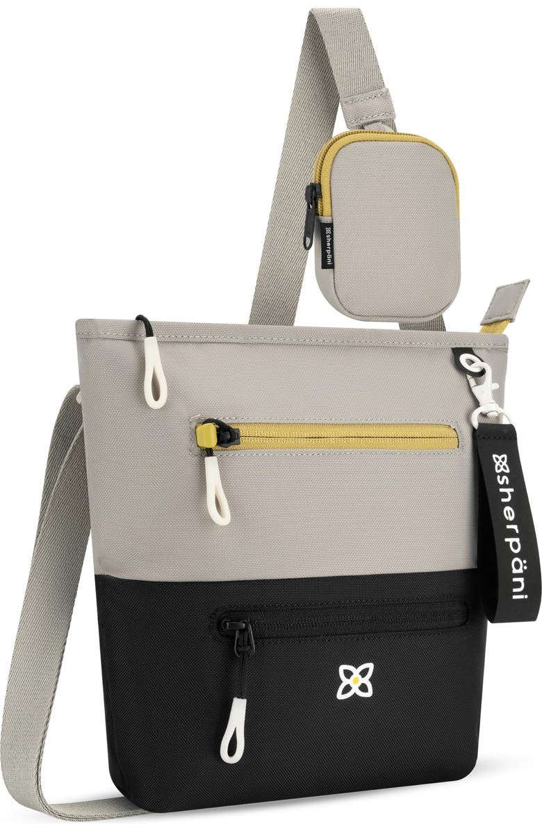 Sherpani Sadie Nylon Crossbody Bag RFID Protection and Removable Coin Purse, Alternate, color, Wasabi Stone