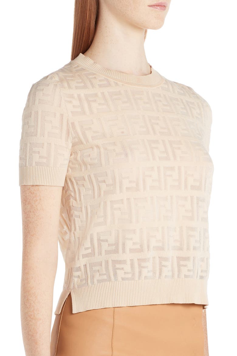 Logo Short Sleeve Sweater, Alternate, color, GUAVA