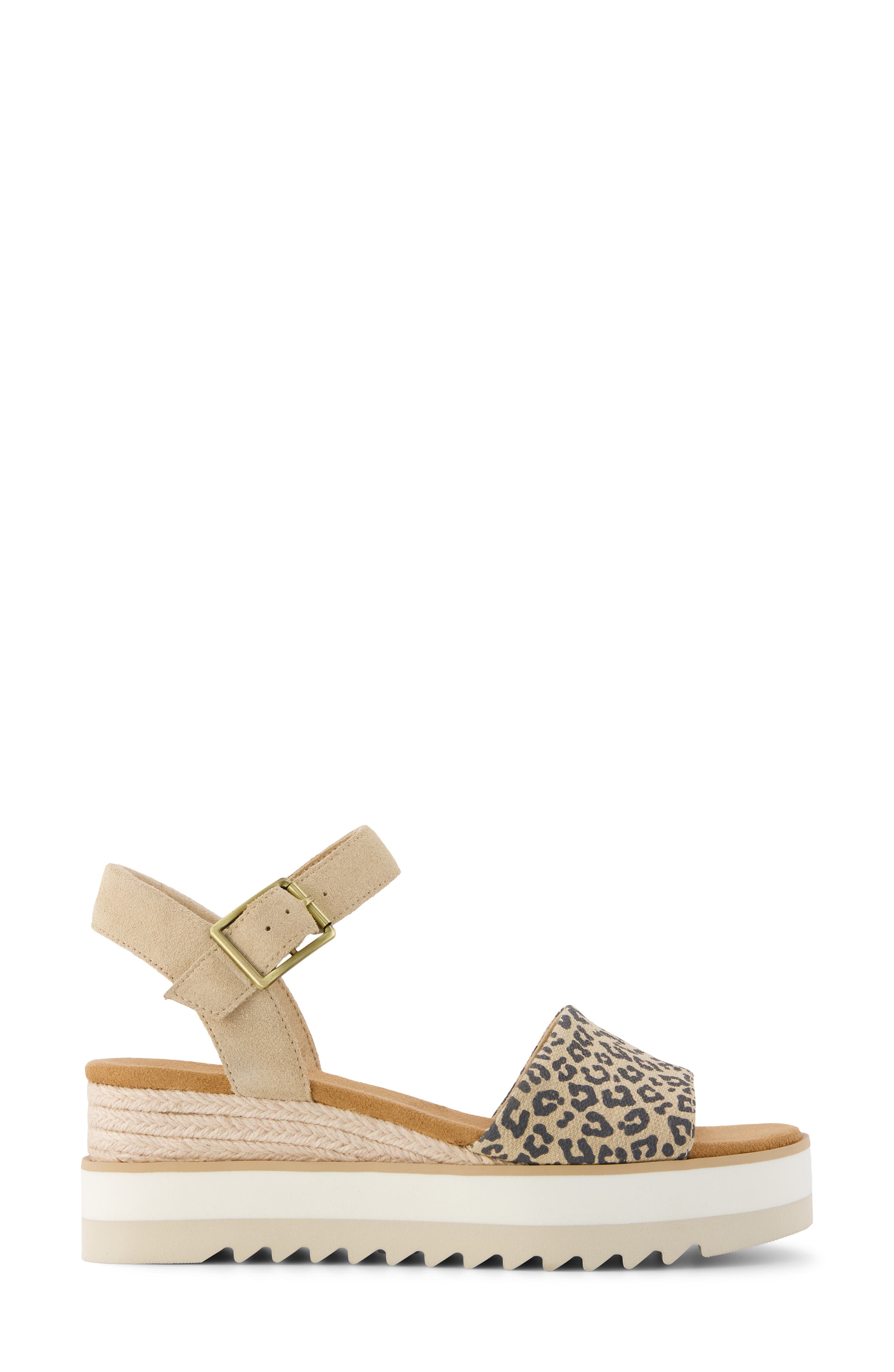 Diana Platform Wedge Sandal, Alternate, color, BEIGE/ KHAKI