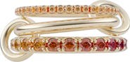 Spinelli Kilcollin Norah Pavé Orange Sapphire Linked Ring