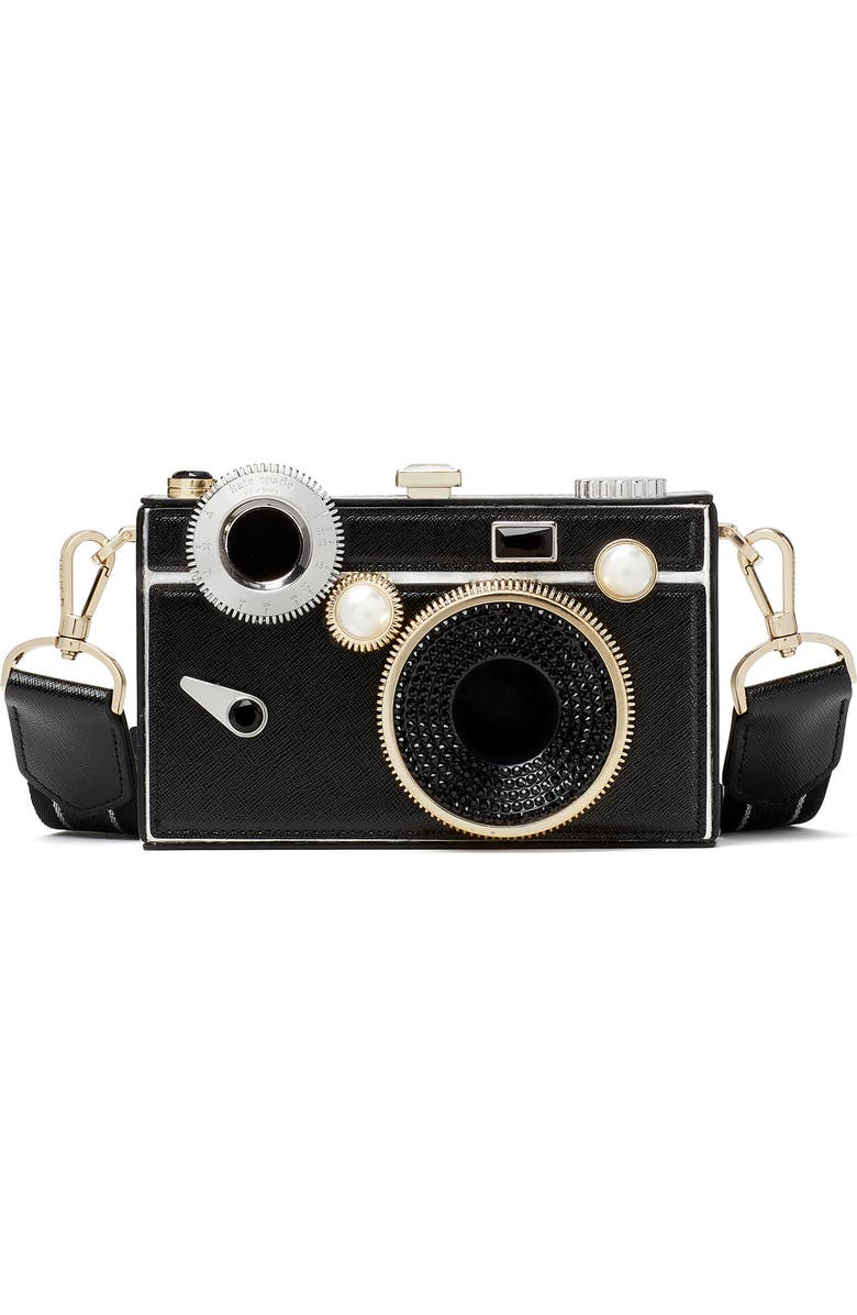 Kate Spade New York clic metallic leather 3d camera bag, Main, color,