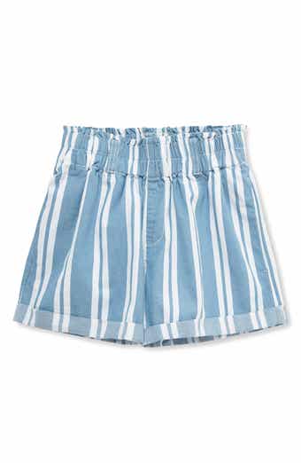 Habitual Kids Kids' Stripe High Waist Paperbag Shorts