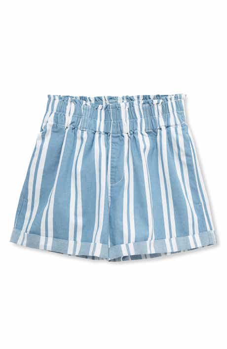 Habitual Kids Kids' Stripe High Waist Paperbag Shorts