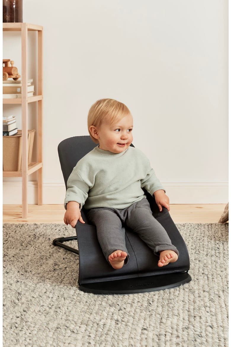 Bouncer Bliss Convertible Jersey Baby Bouncer, Alternate, color, DARK GREY