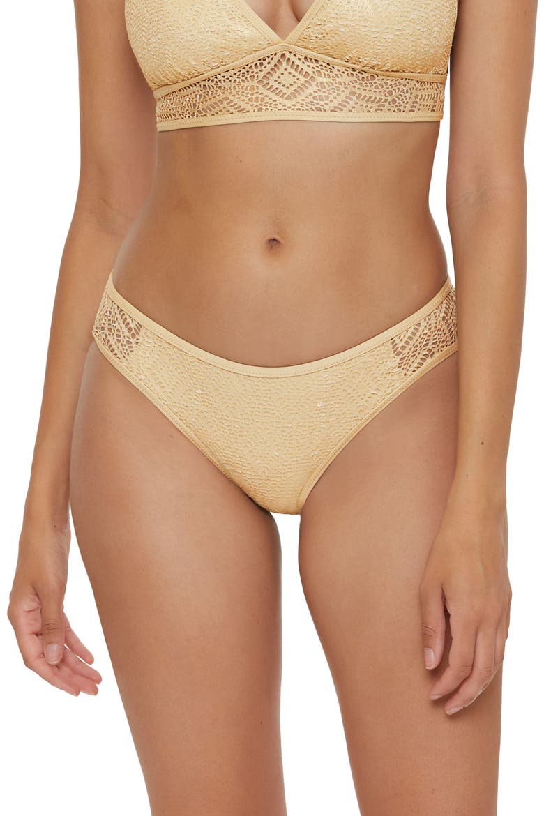 Adela Polished Bikini Bottoms, Main, color, GOLD