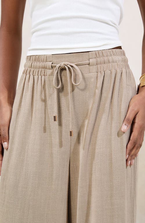 Lipsy Stone Wide Leg Pants In Neutral