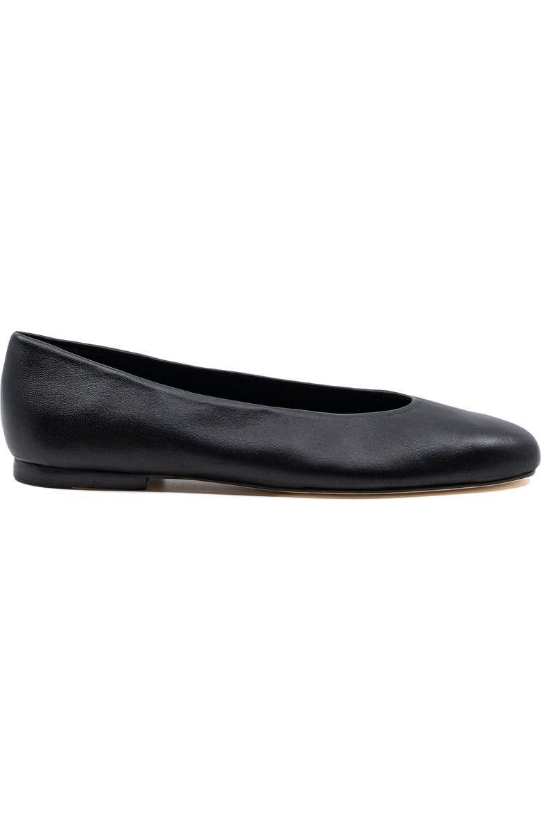 Andrea Gomez Dalia Leather Ballerina Flat, Main, color, Black