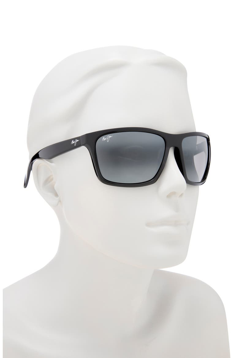 59mm Core Polarized Square Sunglasses, Alternate, color, BLACK BLACK GREY