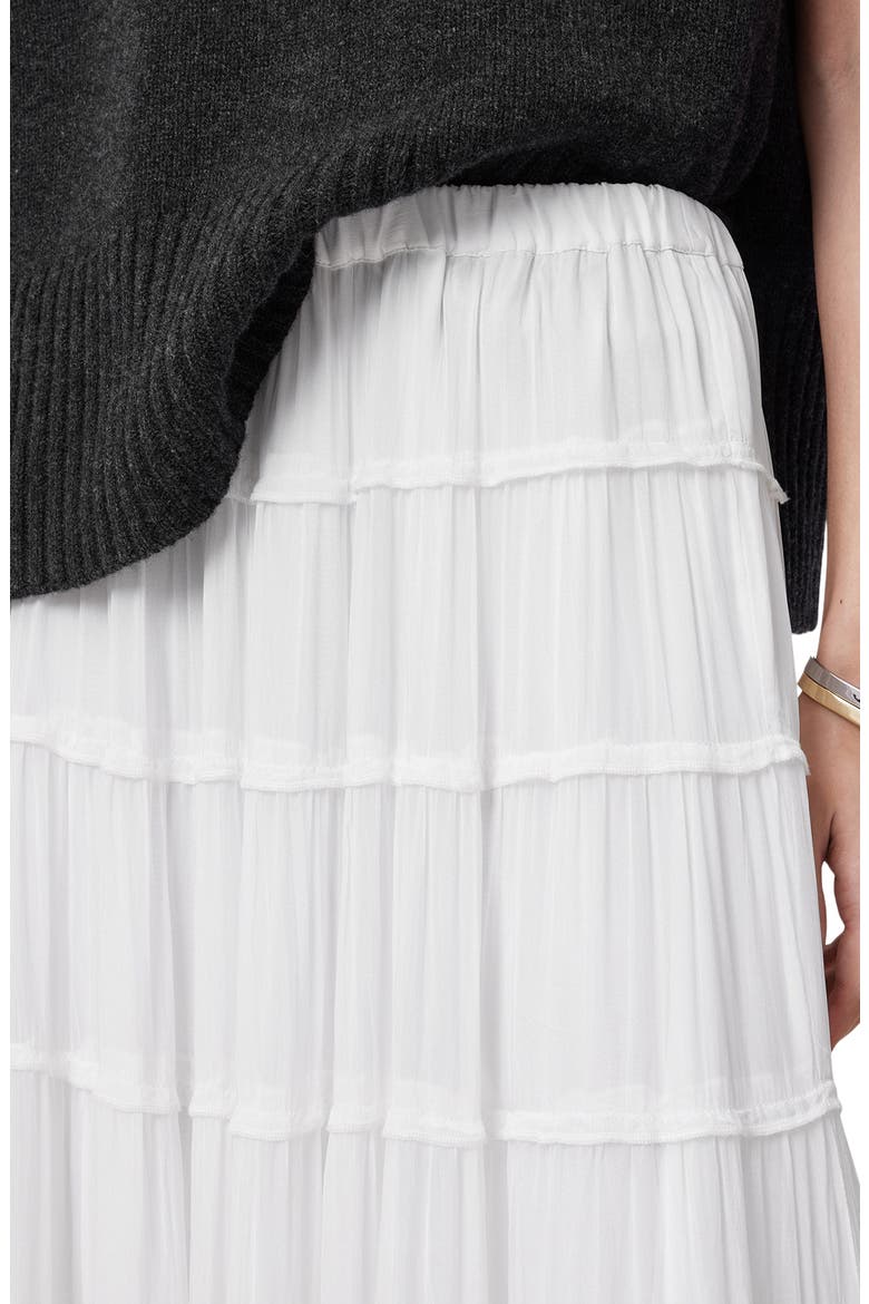 Eva Tiered Maxi Skirt, Alternate, color, CHALK WHITE