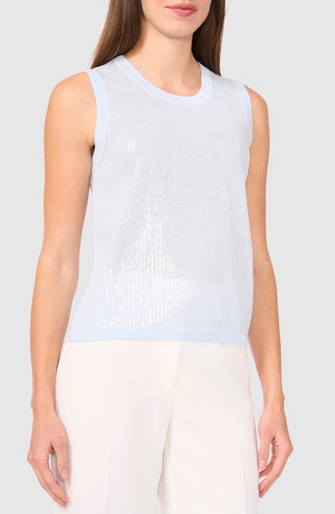 Sequin Detail Sleeveless Sweater