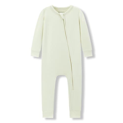 Milkbarn Luxe Solid Zipper Pajama In Green