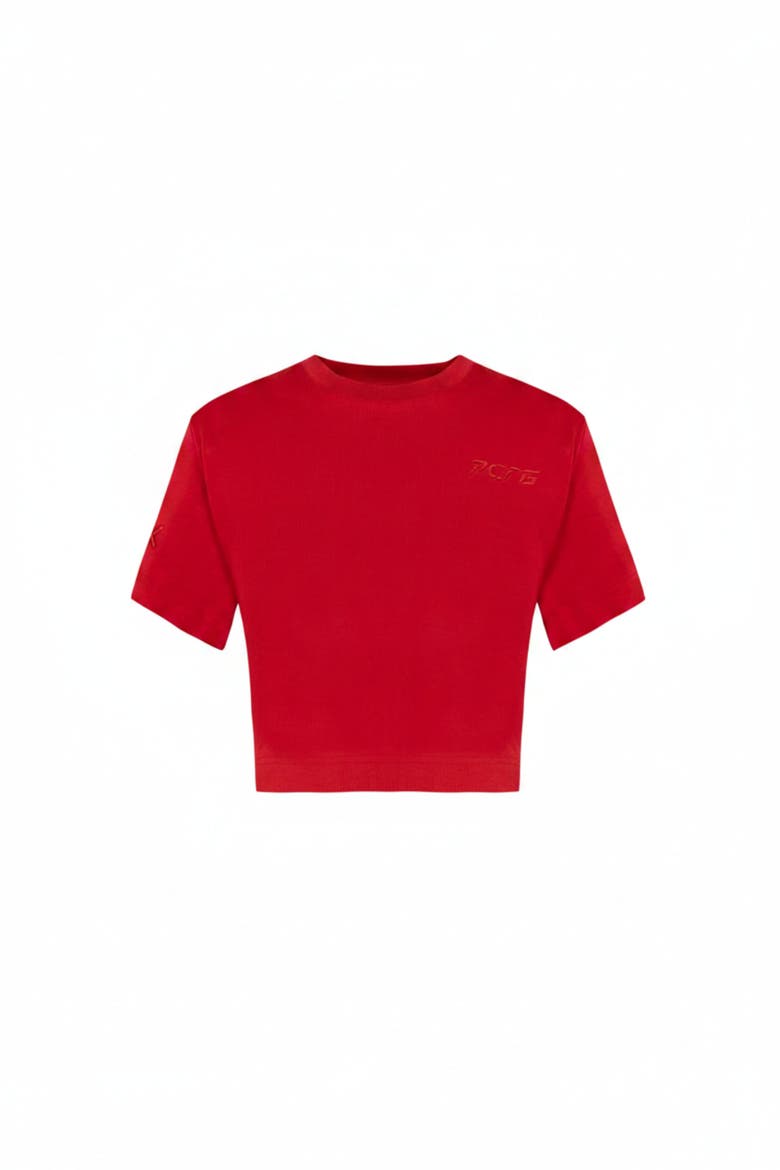 Cotton Your *Itch Shoulder Padded T-Shirt, Main, color, Red