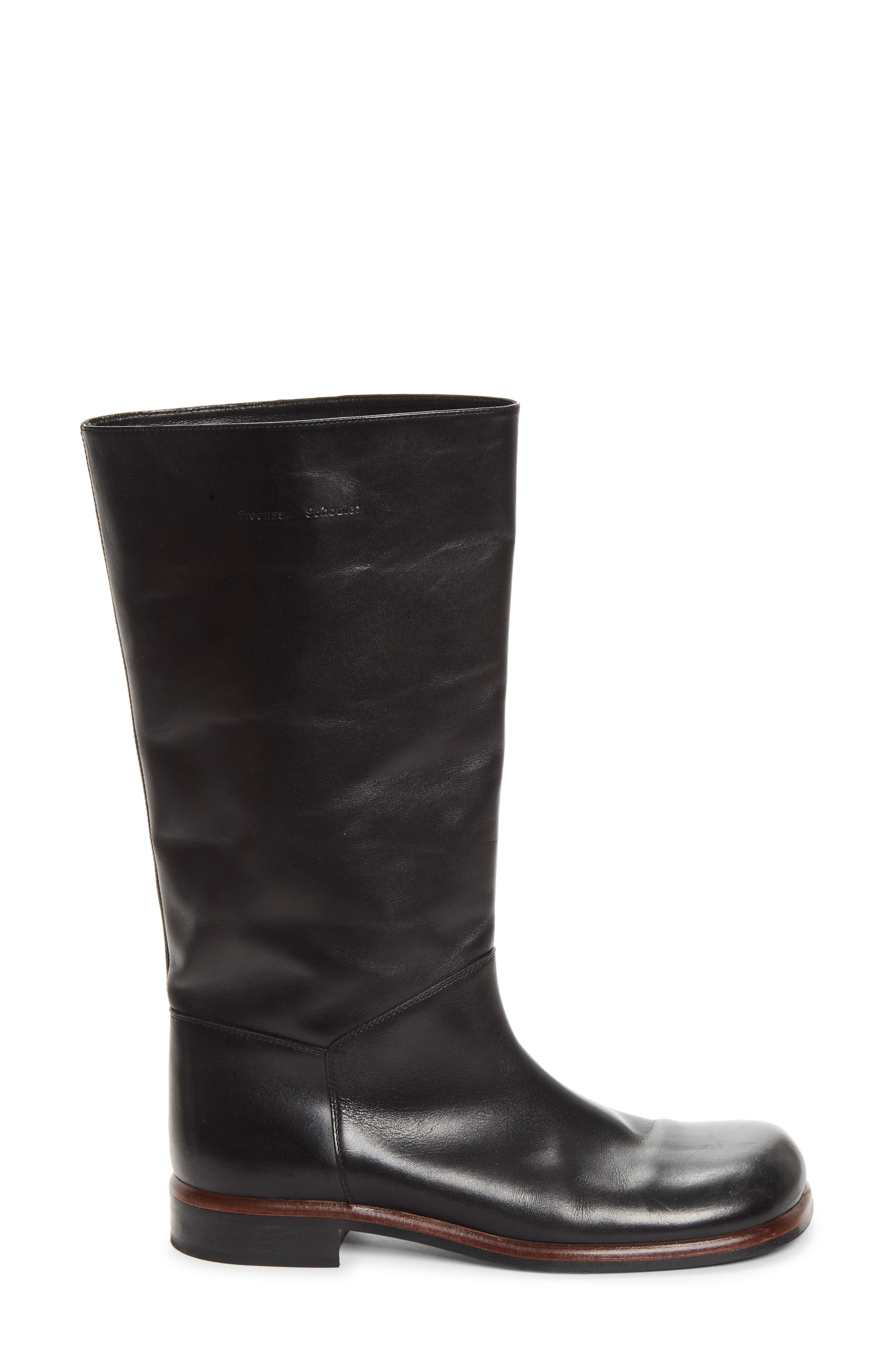 Esme Leather Boot, Alternate, color, BLACK
