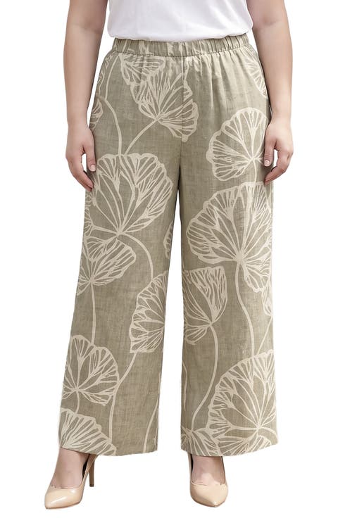 Leaf Print Pants