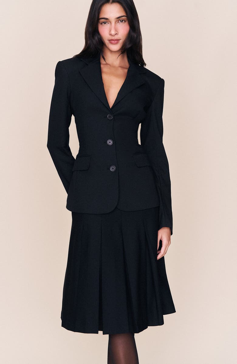 Guizio Eden Fitted Blazer, Alternate, color, Black