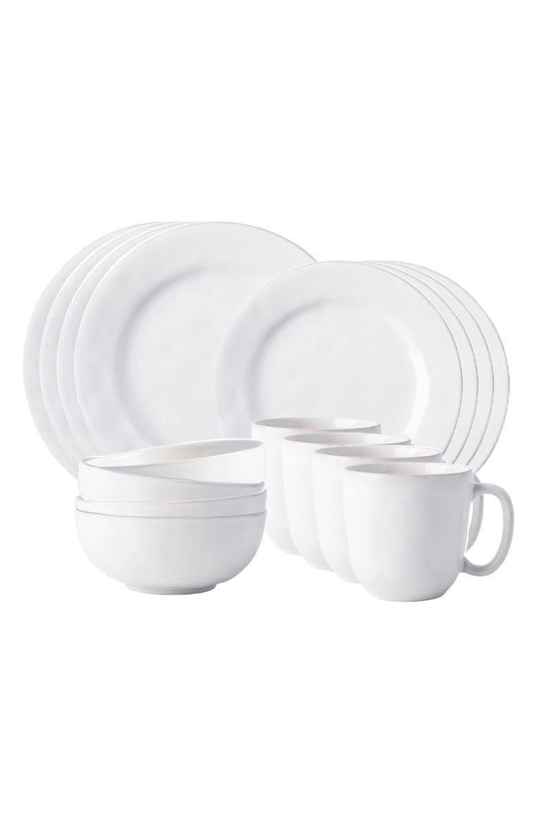 Juliska Puro Whitewash 16-Piece Dinnerware Set, Main, color,