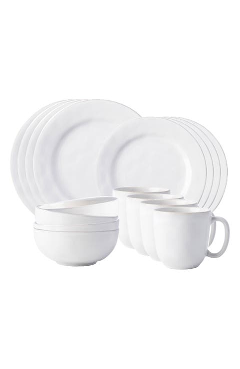 Puro Whitewash 16-Piece Dinnerware Set