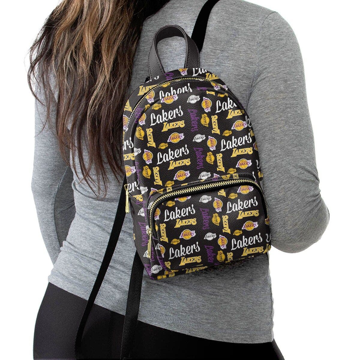 FOCO Youth FOCO Black Los Angeles Lakers Repeat Brooklyn Mini Backpack, Alternate, color, Black