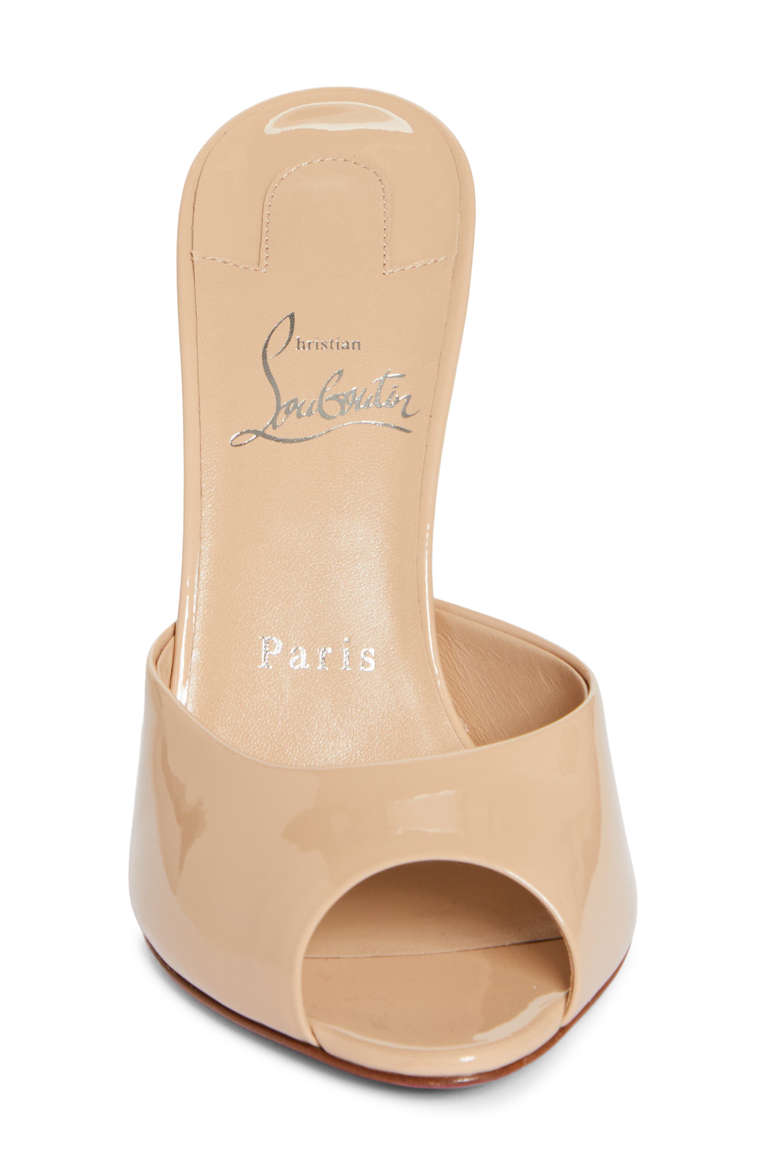 Me Dolly Peep Toe Slide Sandal, Alternate, color, LIGHT BEIGE