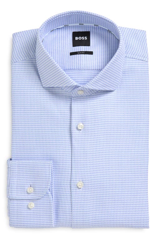 Hugo Boss Boss Jason Slim Fit Cotton Dress Shirt In Light Blue