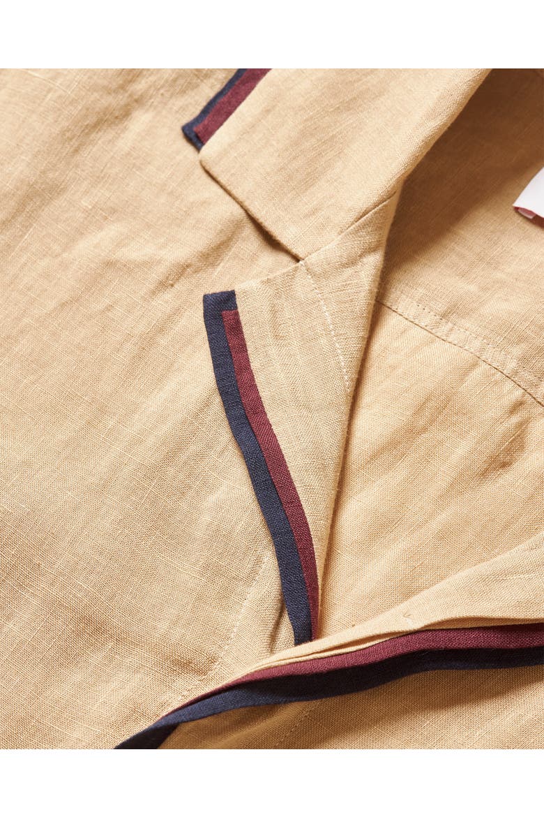 Maitan Lino Relaxed-Fit Shirt, Alternate, color, Biscuit/Damson/Night Iris