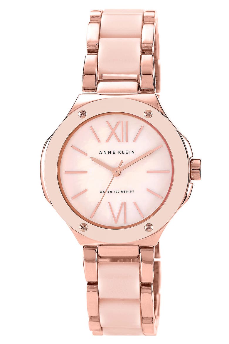 Round Bracelet Watch, 33mm, Main, color, ROSE GOLD