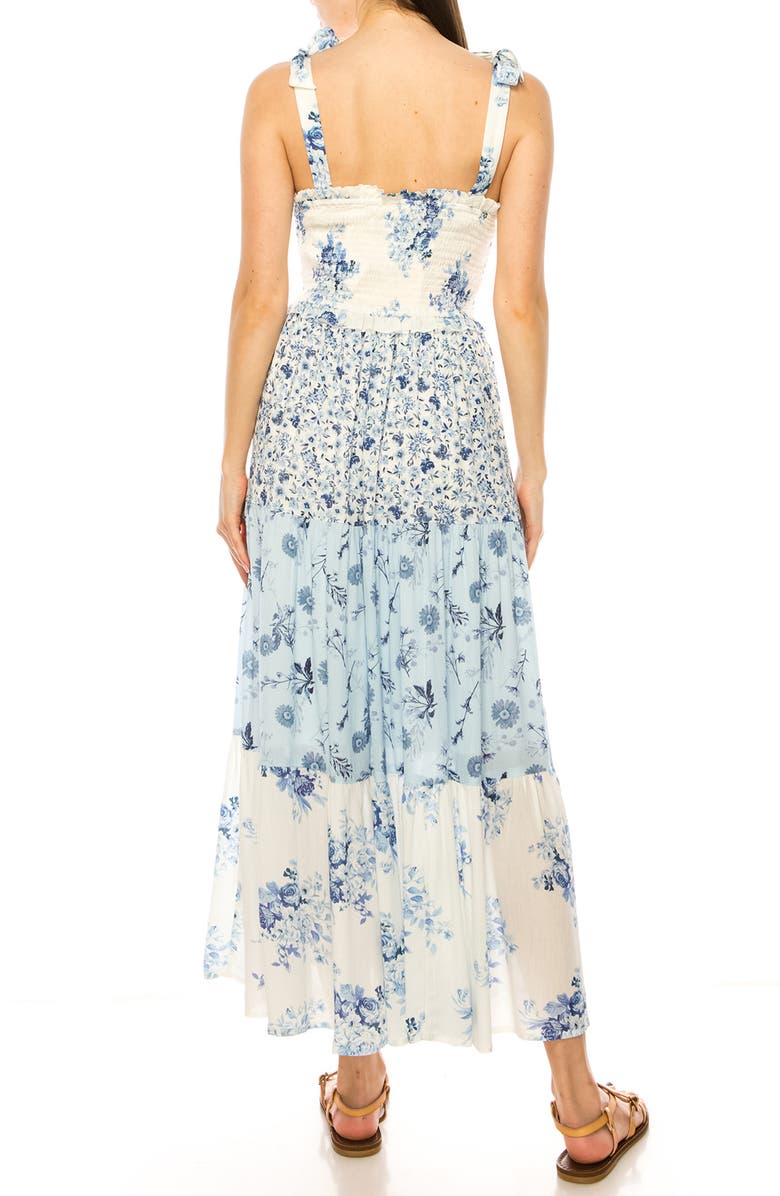 A COLLECTIVE STORY Mixed Floral Print Sundress, Alternate, color, Bright White