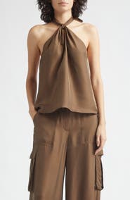 Toccin Everlee Knotted Halter Top