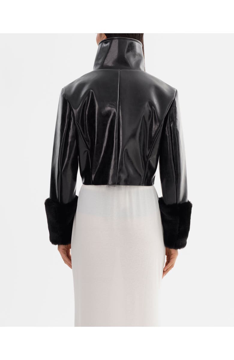 LAMARQUE Hedda | Cropped Faux Leather Jacket, Alternate, color, Black