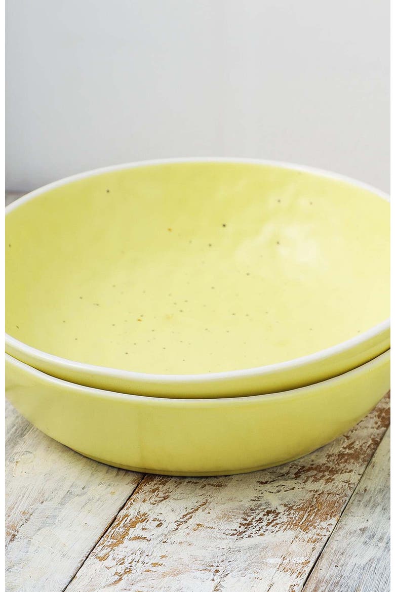 Elena Stoneware 4-Piece Bowl Set, Alternate, color, Yellow