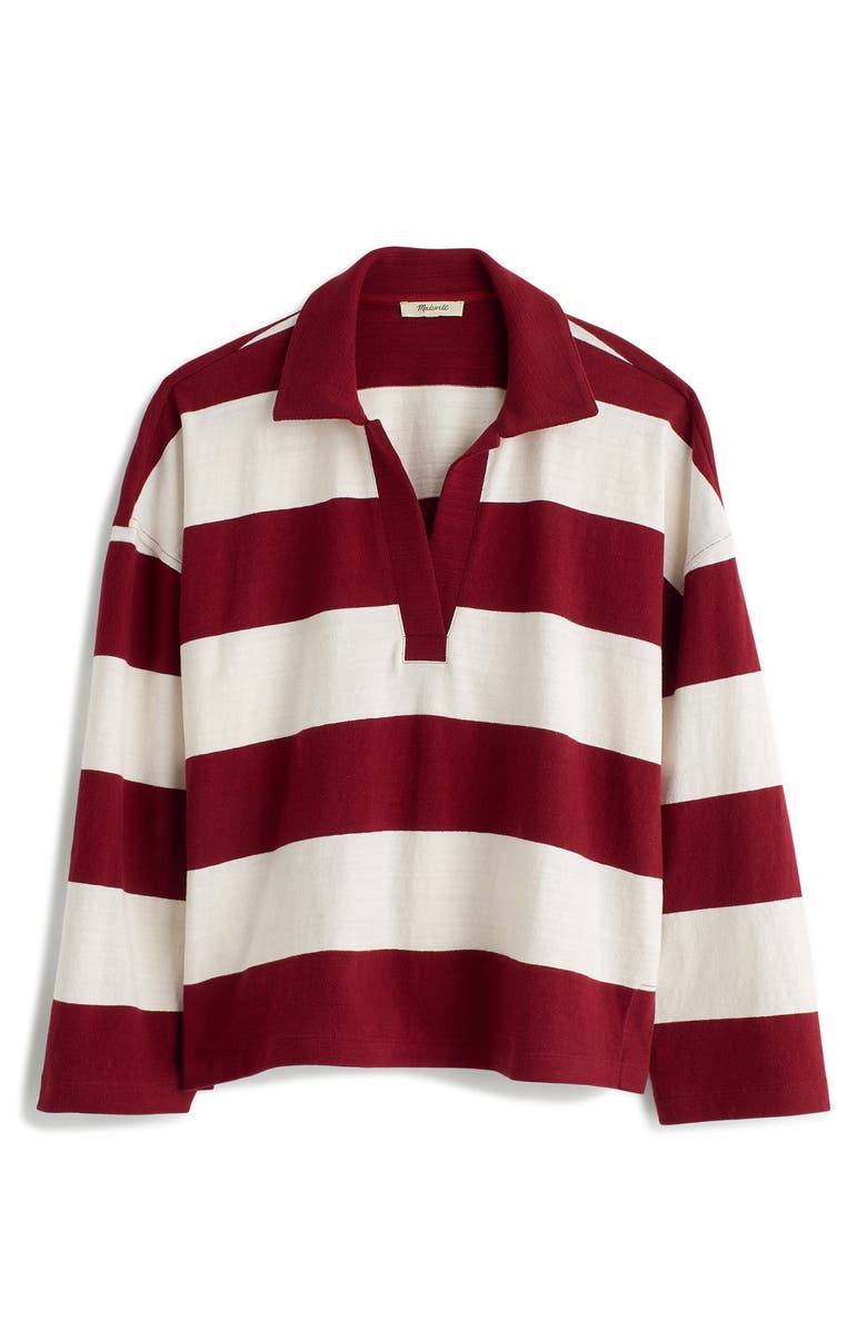 Madewell Stripe Long Sleeve Rugby Shirt, Alternate, color, 