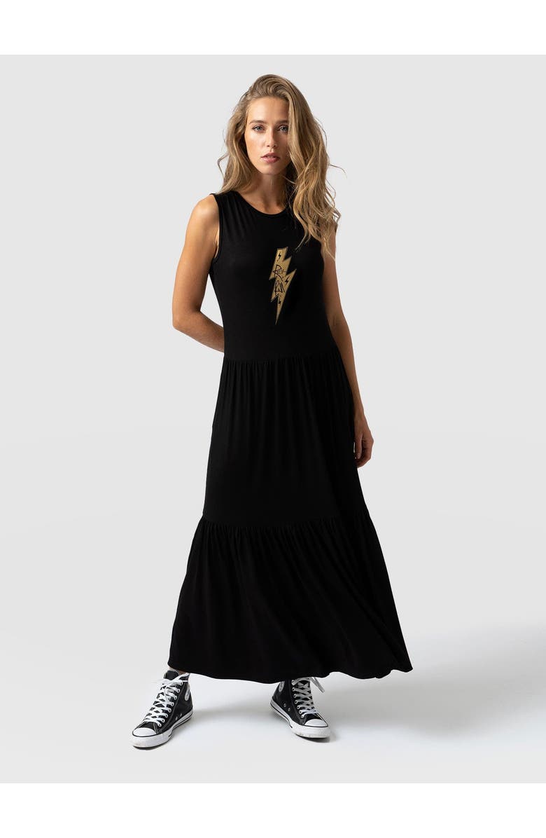 Saint + Sofia Greenwich Dress, Main, color, Black Rock N Roll