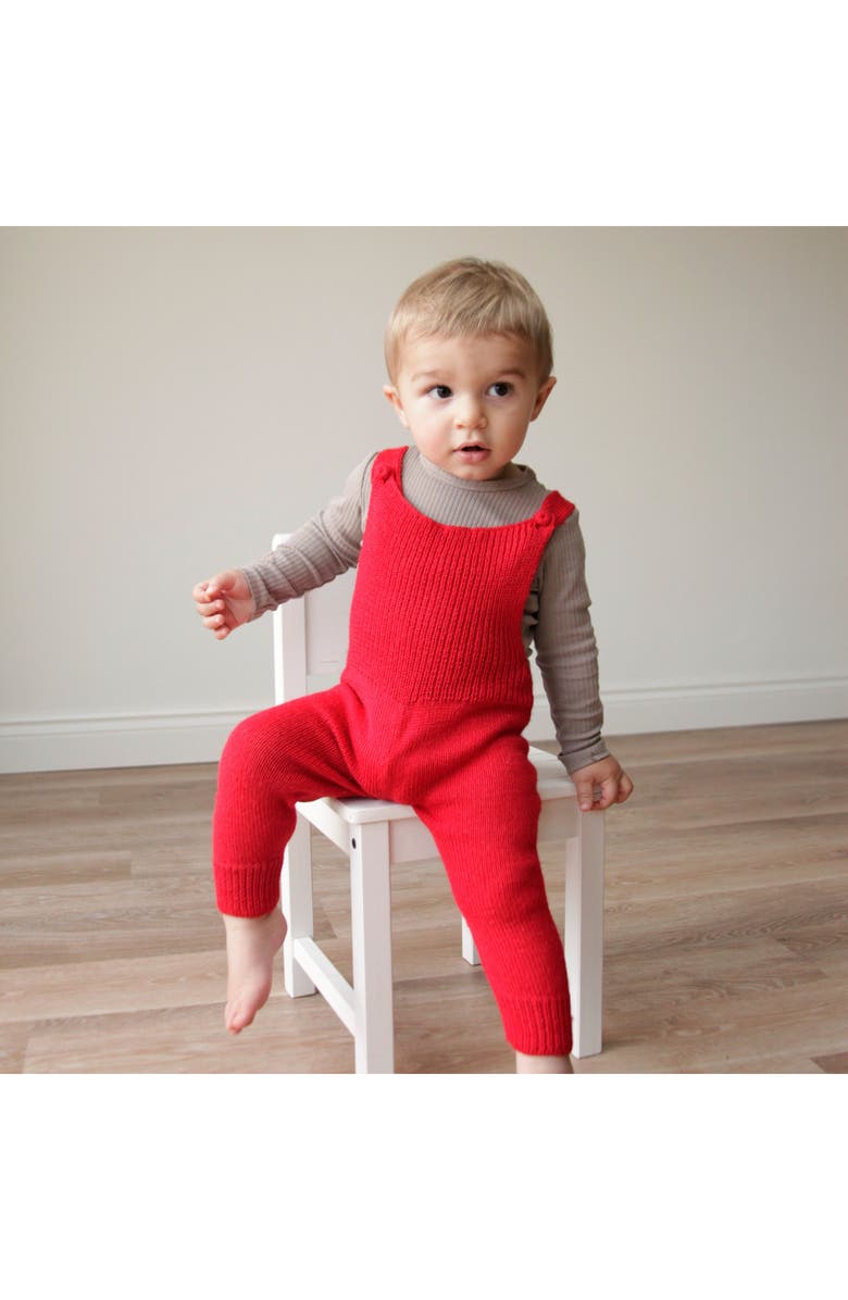 Vild House of Little Baby Alpaca Overall, Alternate, color, Red