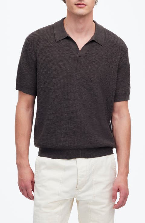 Johnny Collar Waffle Knit Polo