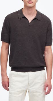 Madewell Johnny Collar Waffle Knit Polo