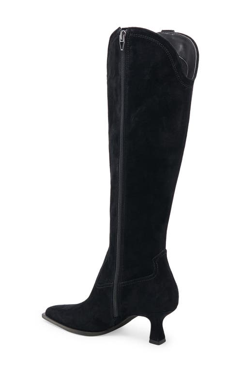 Dolce Vita Ariana Knee High Western Boot In Black